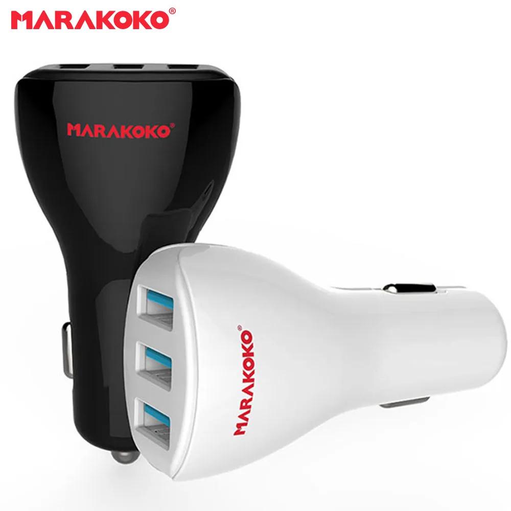 

Marakoko MAC2 3-Port USB SmartID 21W Car Charger Mobile Phone Charger Universal For iPhone X 8 Plus For Samsung S8 Plus S7 S6