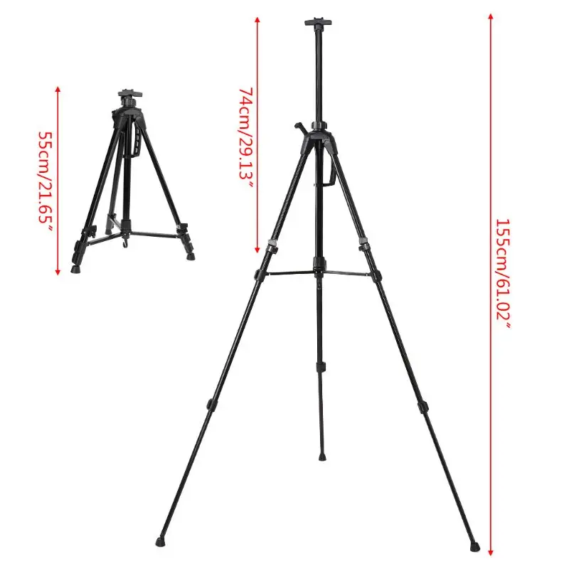 1 шт. алюминиевый сплав складной телескопический студийный мольберт для рисования штатив дисплей стенд полка художника Регулируемый мольберт для рисования