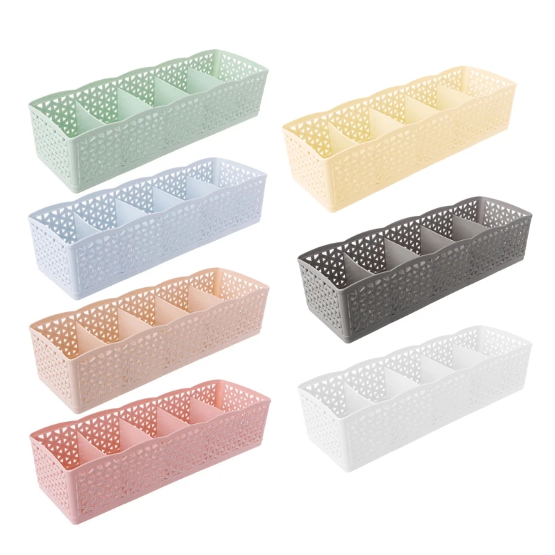 

Creative 5 Cells Underwear Organizer Storage Box Bra Socks Drawer Cosmetic Divider Tidy Storage Boxes Bins