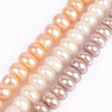 AAA Мода природных 8-9mmx6mm барабан Форма жемчужные бусы ожерелье для Для женщин девочек пресной воды Жемчужное ожерелье ювелирных изделий diy