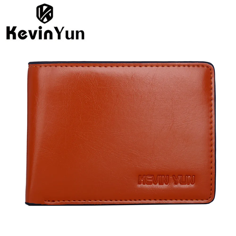 

KEVIN YUN designer brand luxury vintage men wallets PU leather wallet purse