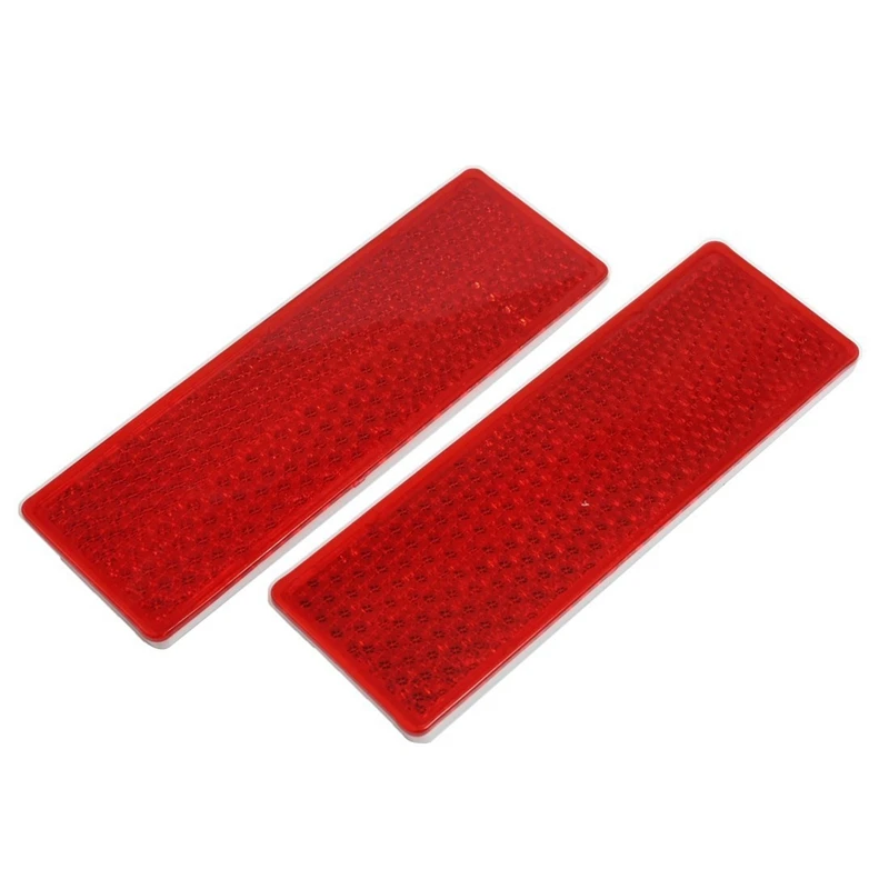 

Reflector Ribbon Stripe 15cm long Plastic Truck Van Car Sticker Decal Red 2 Pieces