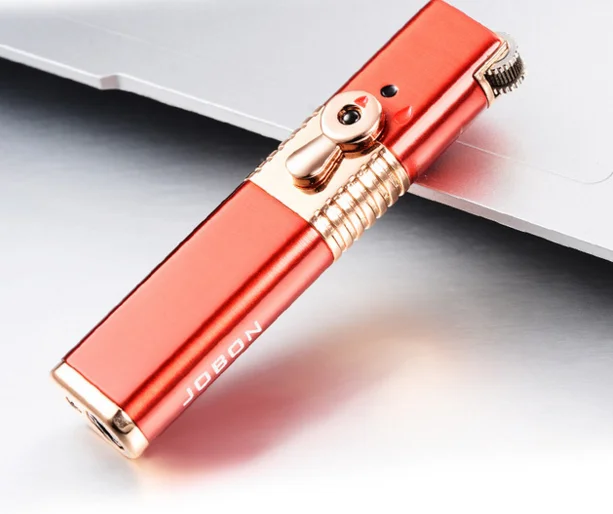

Mini Metal Refillable Gas Jet Butane Torch Smoking Ciga Lighter Unisex Birthday Gift Personality Frosted Cigarette Lighters