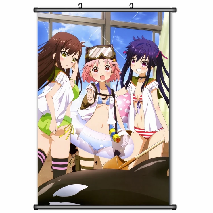 

Japanese Anime Gakkou Gurashi! School-Live! Takeya Yuki & Ebisuzawa Kurumi Home Decor Wall Scroll Poster Decorative Picture