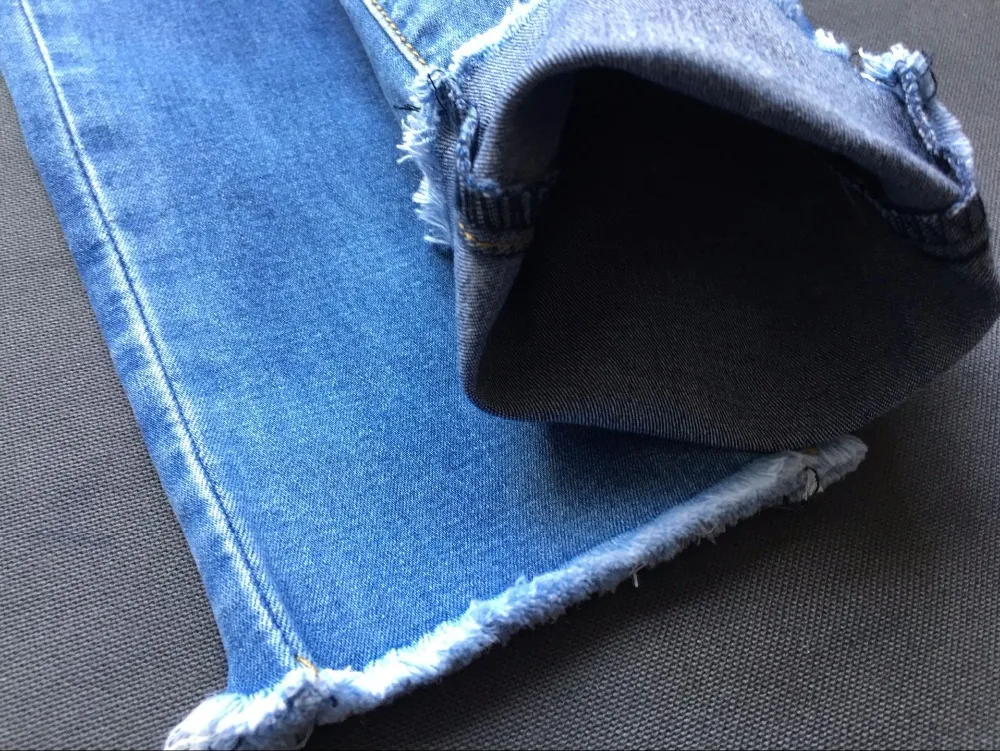 Jeans High Waist Ripped Hole Women Boyfriend Jeans Navy Blue Cotton Skinny Denim Push Up Bleached Fashion Female Jeans Femme (37)