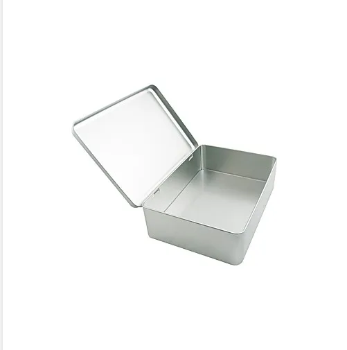 

Large rectangular storage tin box with hinge / plain metal box/cookies & biscuits packing box