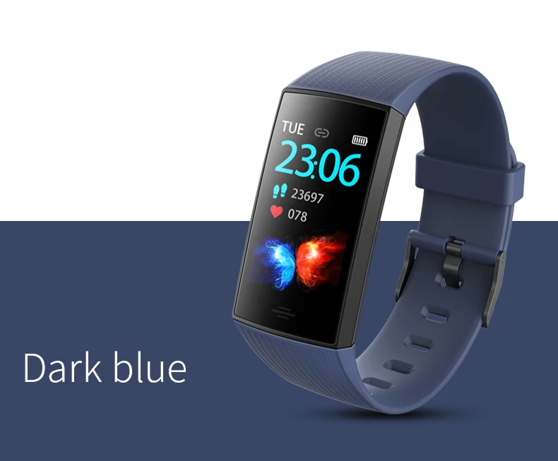 Умный браслет COBRAFLY CY11 водонепроницаемый смарт-Браслет Смарт-часы для мужчин и женщин умный Браслет фитнес-трекер smartband для Android и IOS - Цвет: Blue
