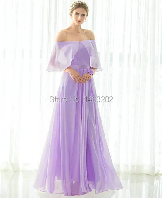 In Stock Lavender Junior Cheap font b Bridesmaids b font font b Dresses b font Long