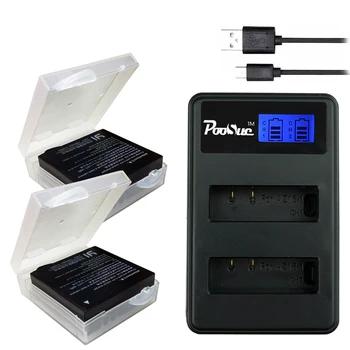 

2Pcs Bateria AZ16-1 for Xiaomi yi 4K battery Original+ LCD USB Dual Batteries Charger for Xiaomi Yi 4K/4k+/Yi lite Action Camera