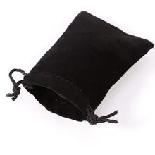 50 x Черный стекающийся мешок раздвижной мешок шнурок для ювелирных изделий 7x9 см