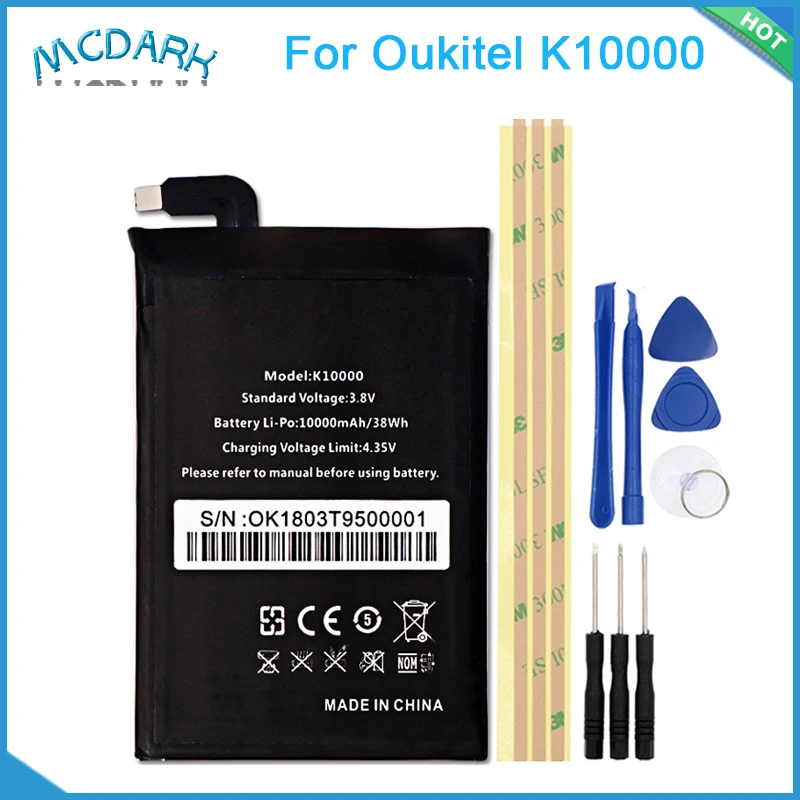 Для Oukitel k10000 аккумулятор большой емкости 10000 мАч Аккумулятор Bateria Batterij для oukitel