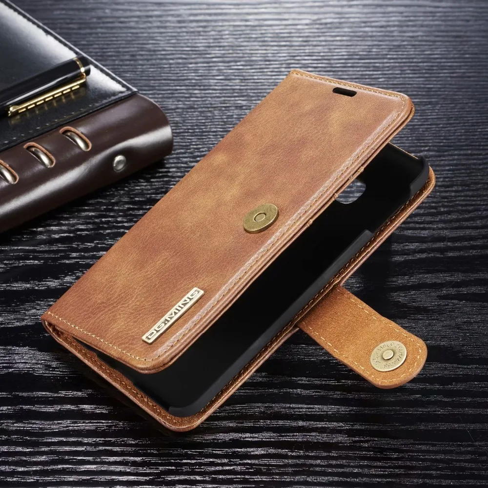 Оригинальный чехол DG.MING для Samsung S10 кошелек из натуральной воловьей кожи