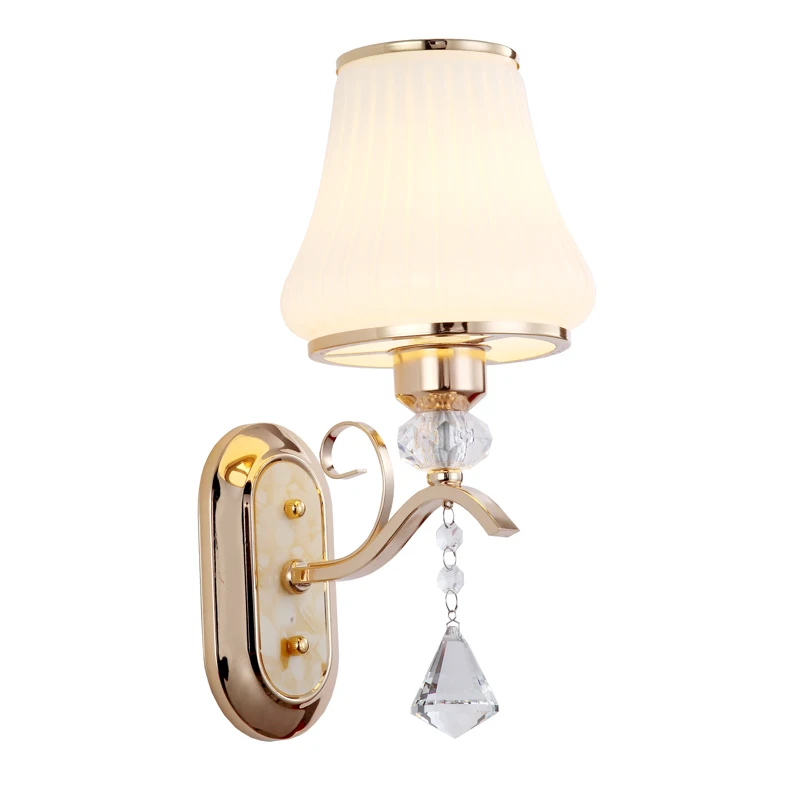 

AC85-265V pull chain switch crystal wall lamp lights Modern Zipper Stainless Steel Base lighting wall sconces lamparas WWL137