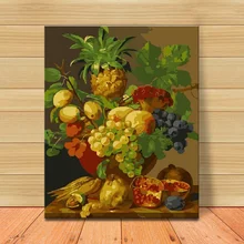 MOLEK DIY картина маслом по номерам комплект натюрморт фруктов акриловая живопись на холсте домашний декор настенная работа для гостиной