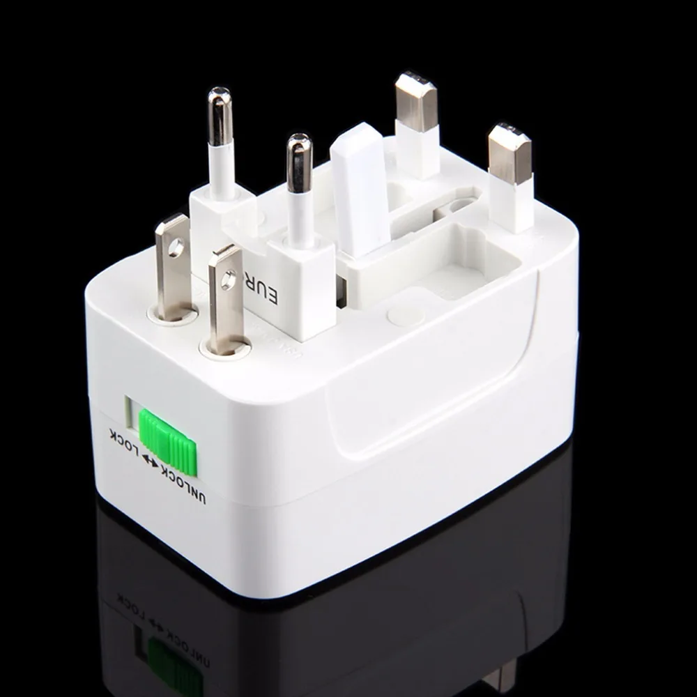 

Newest Universal Adapter Plug Socket Comverter Universal All in 1 Travel Electrical Power Adapter Plug US UK AU EU promotion