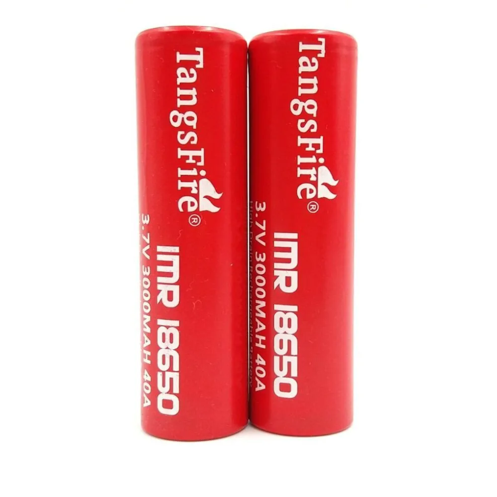 

TangsFire 18650 IMR Li-ion Battery 40A 3.7V 3000mAh High Drain Rechargeable Battery For Electronic Cigarettes Flat Top 2PCS