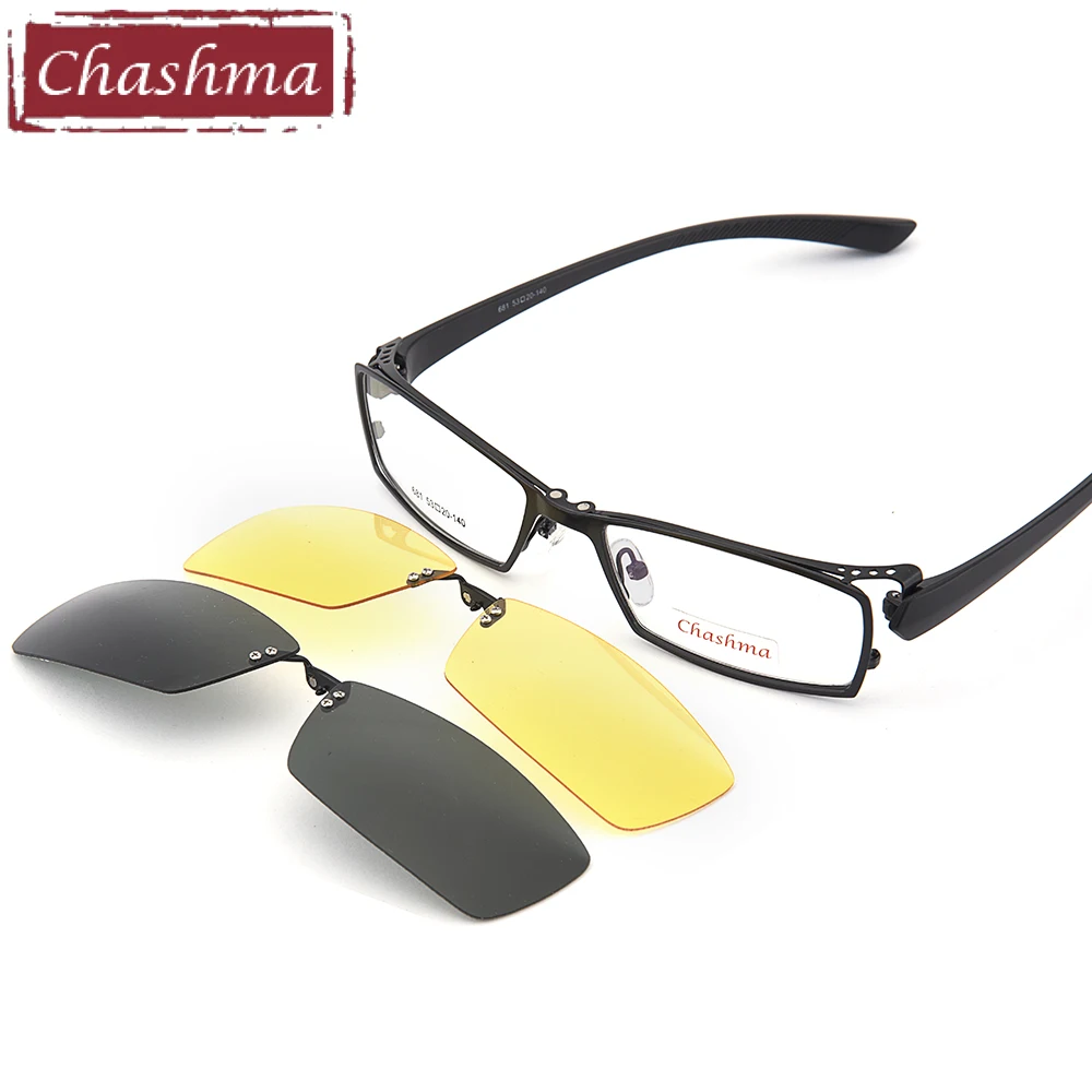Prescription Glasses Day and Night Driving Polarized Clip Sunglasses