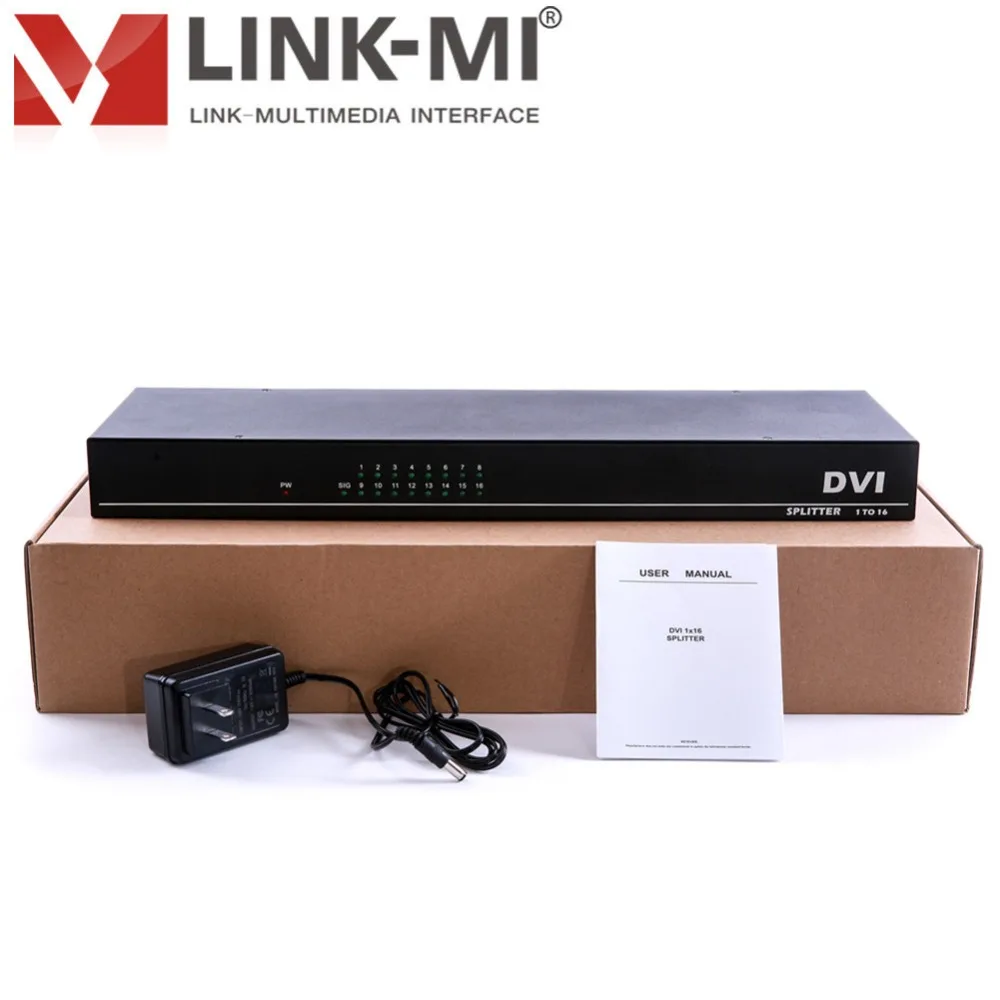 LINK-MI DVI 1x16 Splitter несколько видео витрины подключен к одной DVI источник 16 xdvi выход до 4096x2160@ 30 Гц