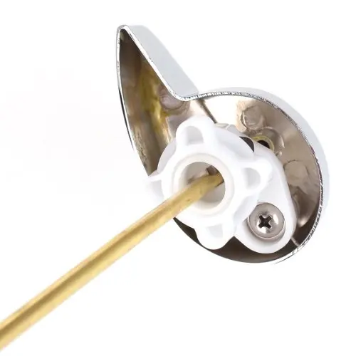 silver toilet flush handle