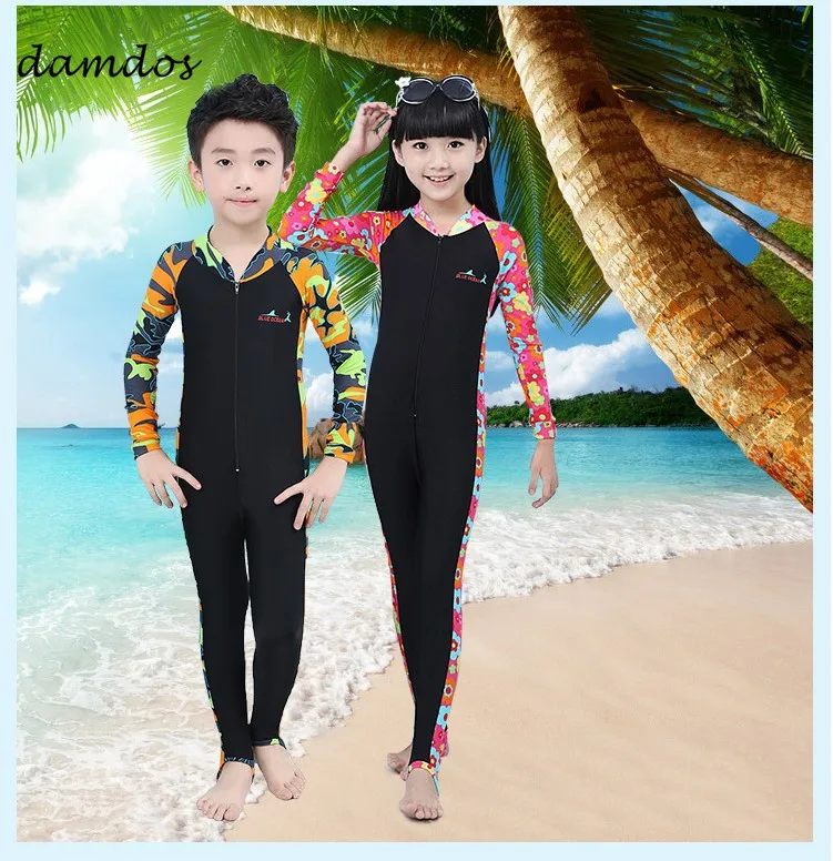 

Bikini 2019 Children's One Piece Jellyfish Swimsuit Boys Girls Diving Suits Wetsuit Women Swimwear Biquini Children Beach Dress