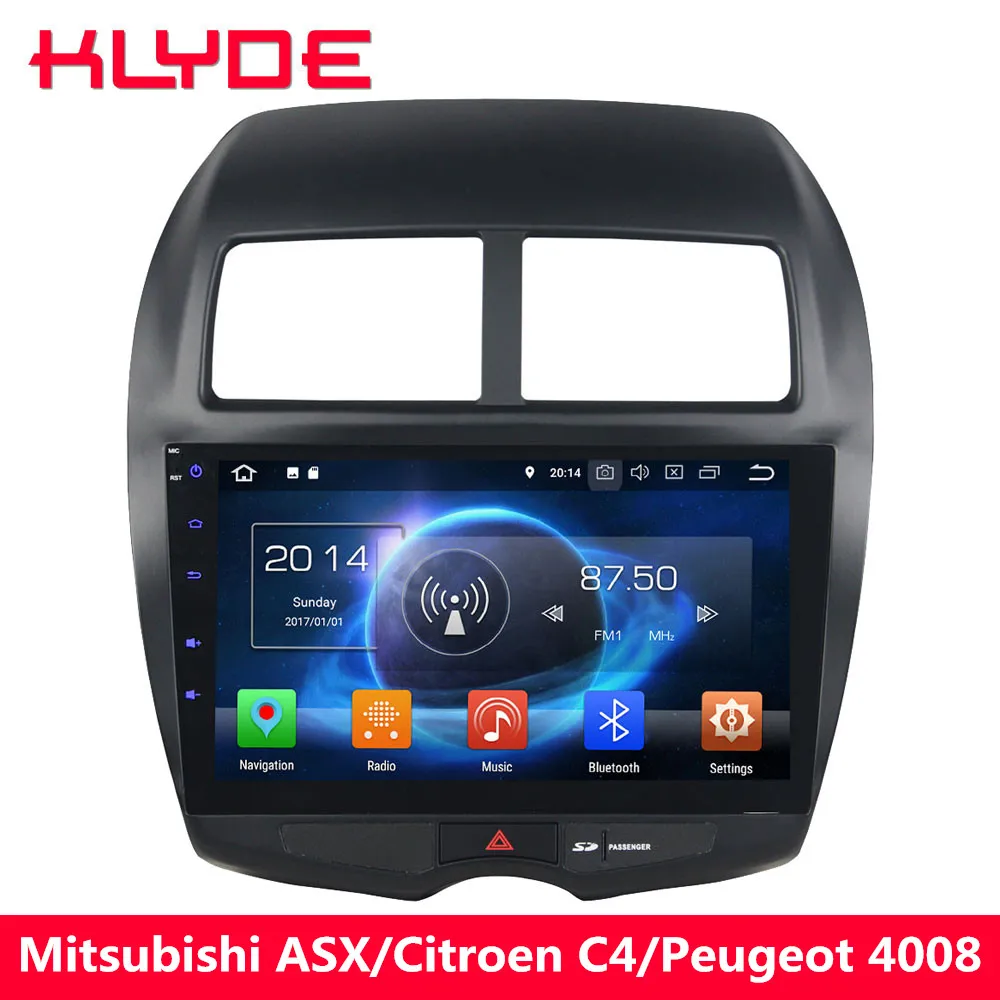 

KLYDE 10.1" 4G Android 8.0 Octa Core 4GB+32GB Car DVD Multimedia Player For Peugeot 4008/Citroen C4 Aircross/Mitsubishi ASX RVR
