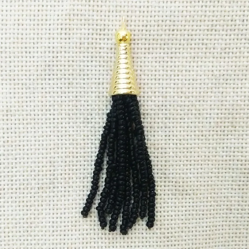 Buy multicolor tassels charms gold plated ends caps