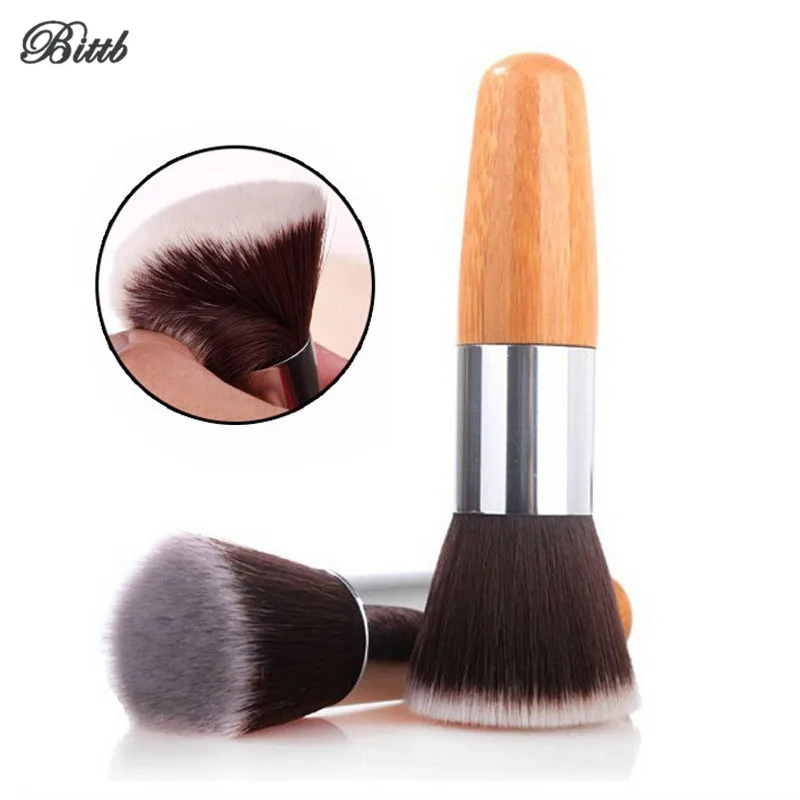 Bittb 1Pcs Professional Flat Makeup Brushes Bamboo Cosmetic Beauty