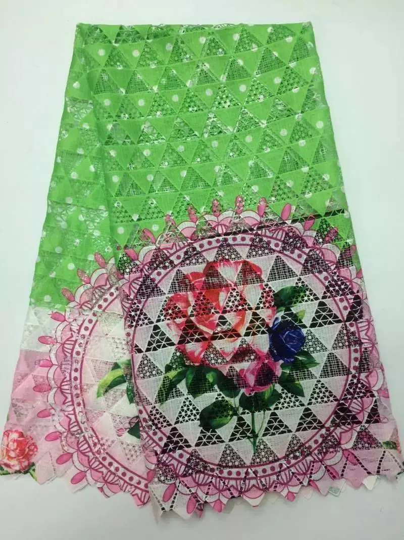 

Free Shipping High quality African Guipure swiss cord lace fabric for dress,nigerian water Soluble Print lace 5y/lot J15Y