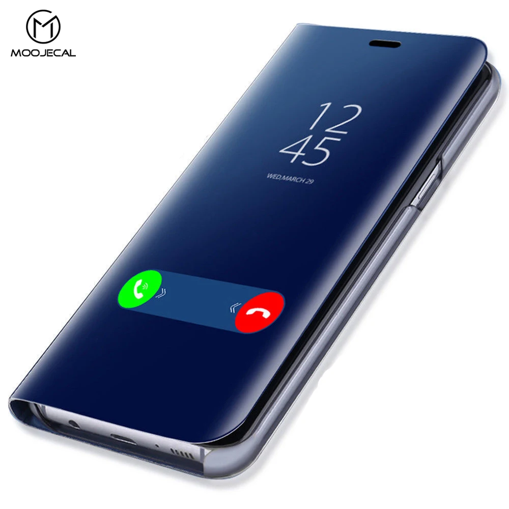 

Clear View Smart Mirror Phone Case For iphone X 8 7 6 6s Plus Cases Fashion Flip Stand Leather Cover For iphone 10 9 Coque