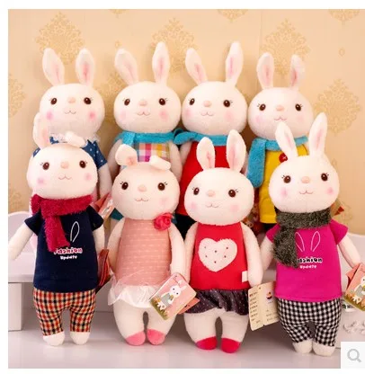 

2015 new 35cm Lovely Stuffed Cloth Doll Plush Toy Rabbit Doll For Christmas Girl Free shipping