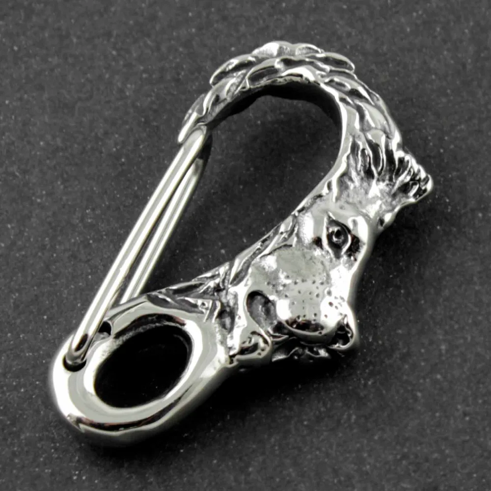 

Lion Head Spring Snap Clip Hook Carabiner Wallet Chain Keychain Buckle Clasp