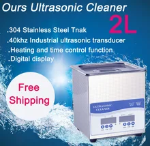 2L 60W Digital Ultrasonic Cleaner,110V and 220V 40khz Free Shipping price includes cleaning basket