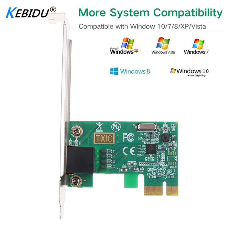 Kebidu 1000 Мбит/с гигабитный Ethernet PCI Express PCI-E сетевая карта 10/100/1000 м RJ-45 RJ45 LAN адаптер