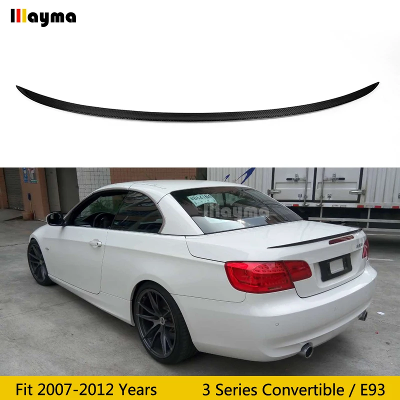 Fit For BMW 07~13 E93 3 Series Convertible Carbon Fiber Rear Trunk Lip Spoiler