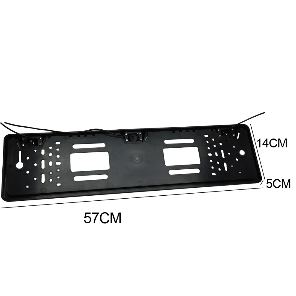 Auto Rear View Camera EU European Car License plate frame camera CCD HD night vision Parking reverse Camera with 2 radar sensors (1)