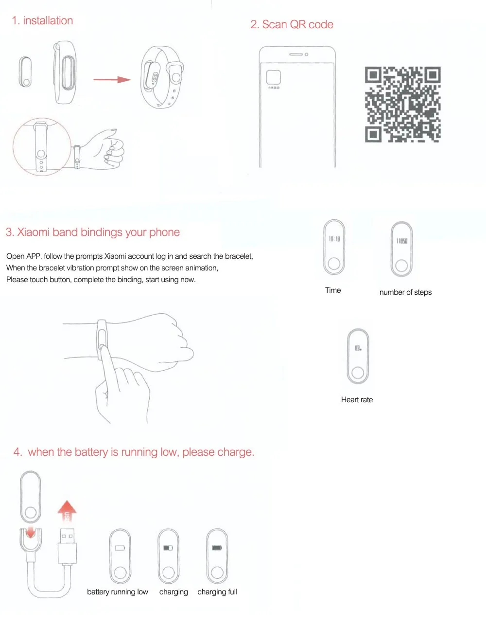 Xiaomi mi полоса 4/полоса 3/полоса 2 AMOLED экран mi band 4 Smartband фитнес-трекер Bluetooth Спорт водонепроницаемый смарт-браслет