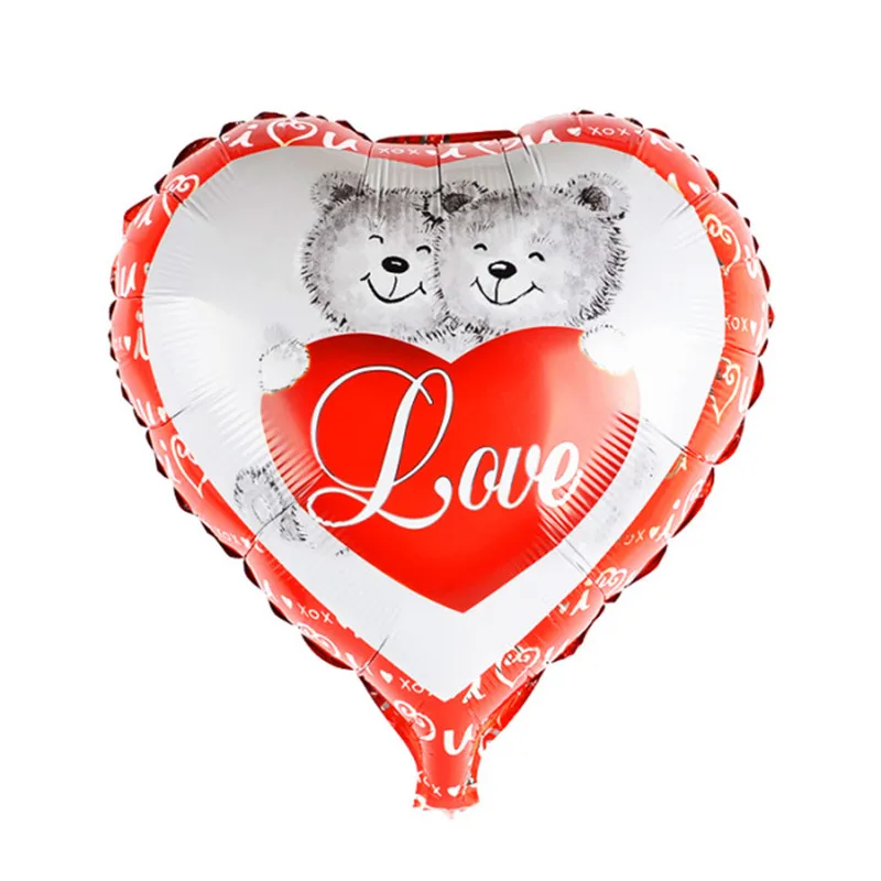 10pcs-18inch-Wedding-Decoration-lover-bear-Heart-Shape-Globos-Metallic-Infatable-Foil-Balloons-for-Valentine-day