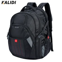 KALIDI 17 – 18 inch Waterproof Men Backpack USB Charging Larger Travel School Bags 17.3 Inch Laptop Backpack For Mackbook Pro