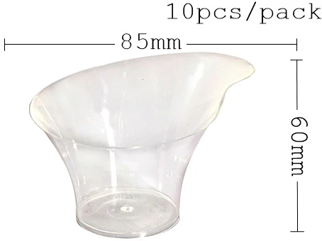Продвижение-вечерние свадебные принадлежности, одноразовая пластиковая посуда, 45*45 мм/50 мл прозрачная мини квадратная чашка для десертов, 10/упаковка - Цвет: Черный