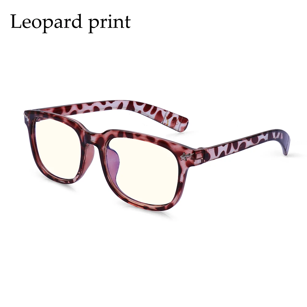 Компьютерные очки лучевые очки анти синий светильник оптические очки для глаз УФ Блокировка игровой фильтр очки заклепки - Цвет оправы: leopard print