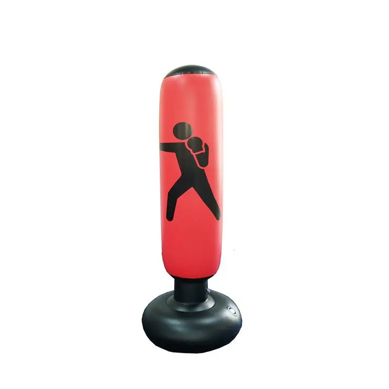 Надувной боксерский мешок из пвх, утолщенный боксерский столб, бойцовый столб, боксерский мешок, грубая башня, сумка для фитнеса, аксессуары для взрослых - Цвет: Red