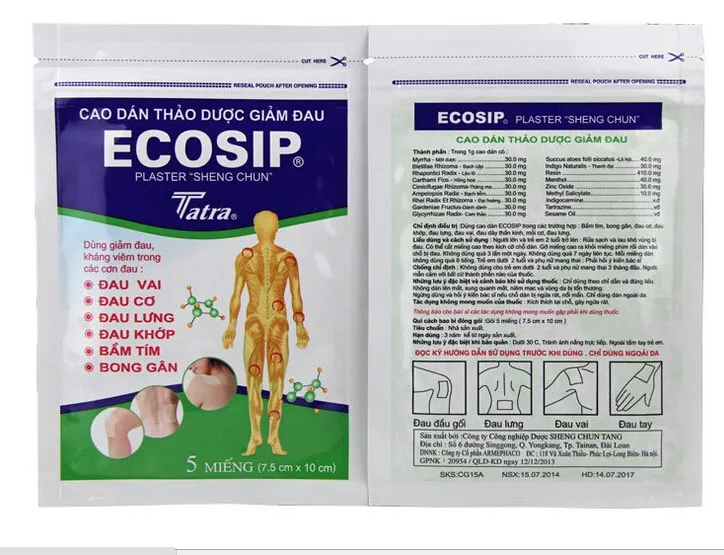 Cena 100 sztuk 20 torba ECOSIP leczenie choroby zwyrodnieniowej stawów kości przerost Omarthritis Rheumatalgia Spondylosis wklej plaster przeciwbólowy