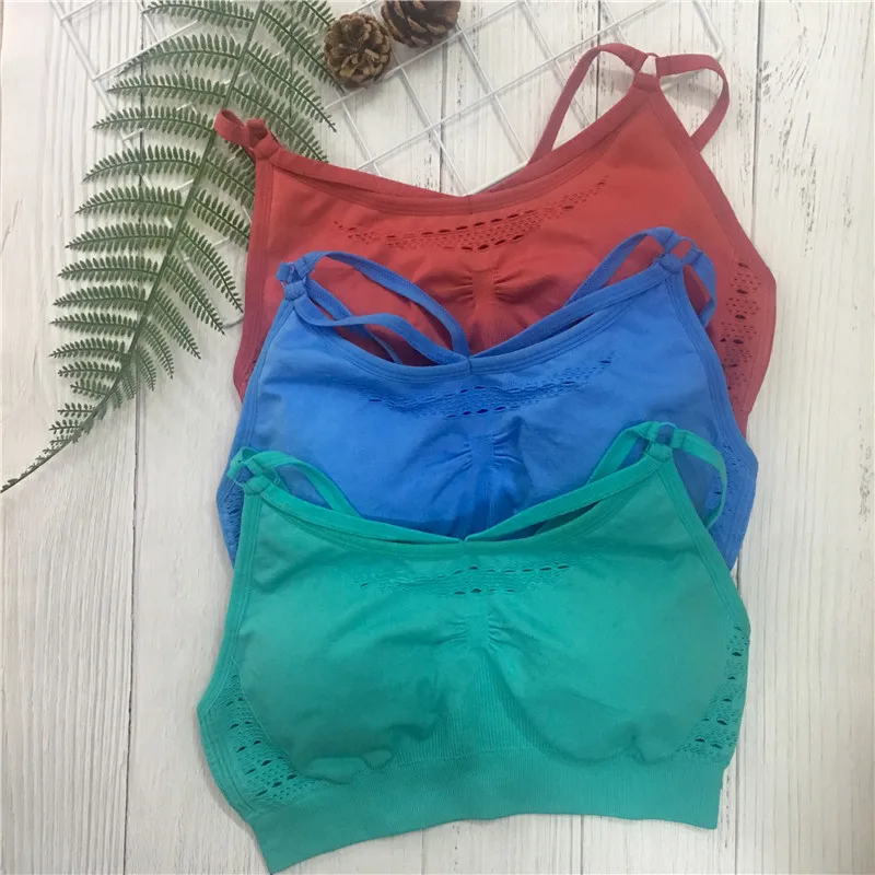 

Sports Bras Women Gym Bra Crop Top Bra Running Quick Dry Cut Out Top Active Wear Push Up Seamless Top Gym