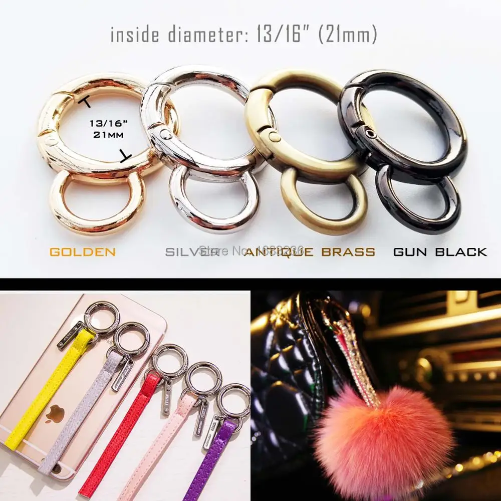 

Spring Gate Double D O Ring Openable Pendant Clasp Handbag Purse Shoulder Belt Strap Buckle Clip Trigger Bag Accessories