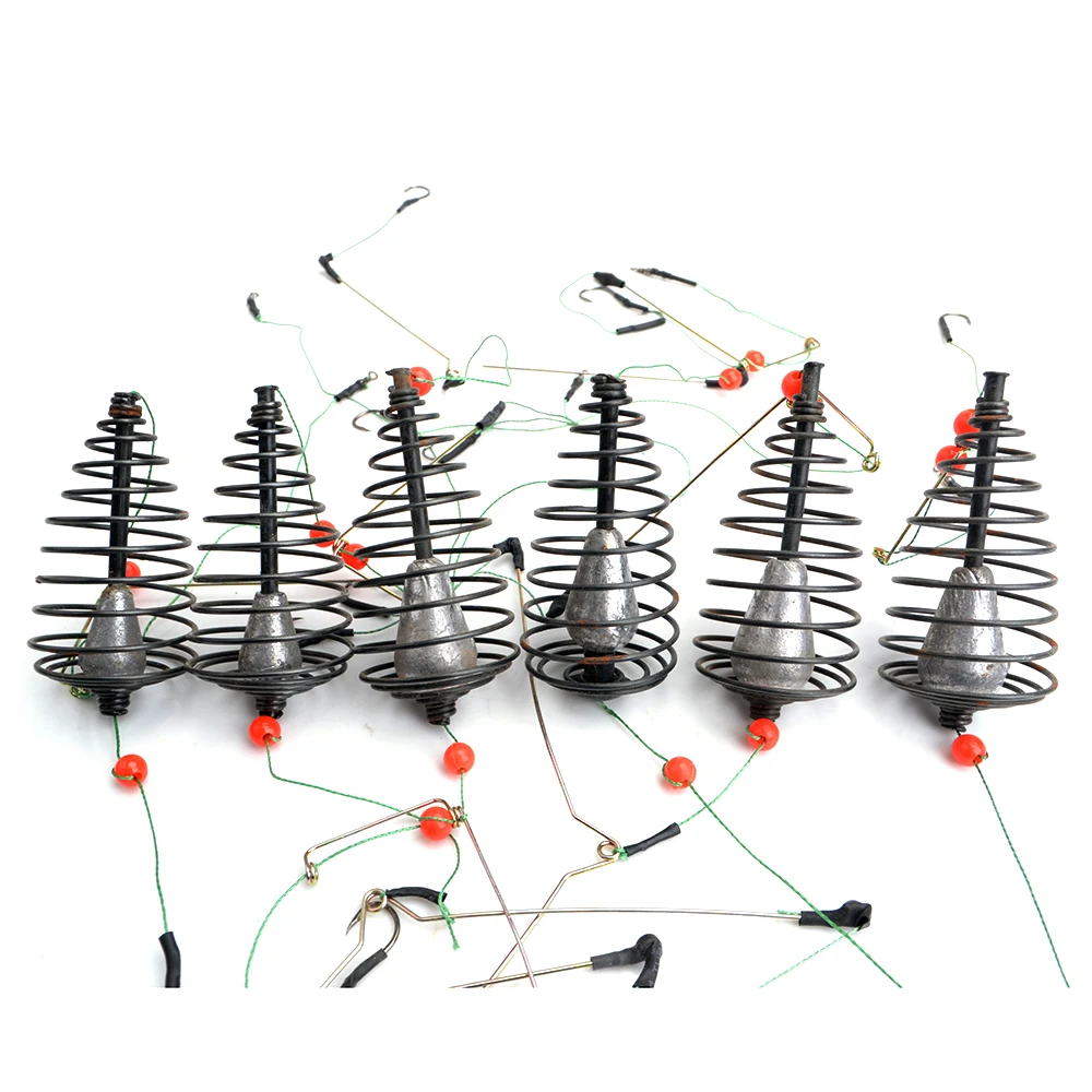 FISH KING Fishing Hook 1pc Artificial Lure Bait Cage Set Fishing Feeder Baitholder Anzol Peche Catfish Jigs Fishing Tackle GBH FISH KING Fishing Hook 1pc Artificial Lure Bait Cage Set Fishing Feeder Baitholder Anzol Peche Catfish Jigs Fishing Tackle GBH