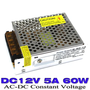 

single output Power supply dc 12V 5A 60W Regulated Switching switch Power Adapter Transformer 220V 110V AC for LED Strip Light