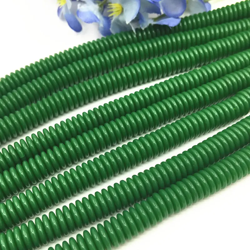 

Faux Resin Ambers Oblate Wafer Beeswax Ivory Abacus Green Loose Beads for Jewelry Making Bodhi Spacer Plate Crafts 15inch A185