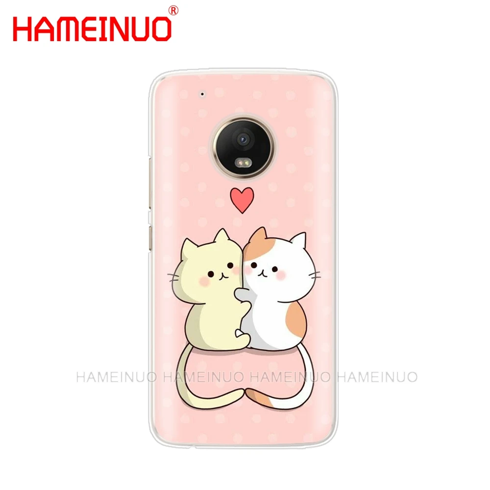 HAMEINUO Kawaii Molang с рисованным аниме собаки кошки кожаный чехол для мобильного телефона чехол для Motorola Moto x4 C G6 G5 G5S G4 Z2 Z3 PLAY PLUS