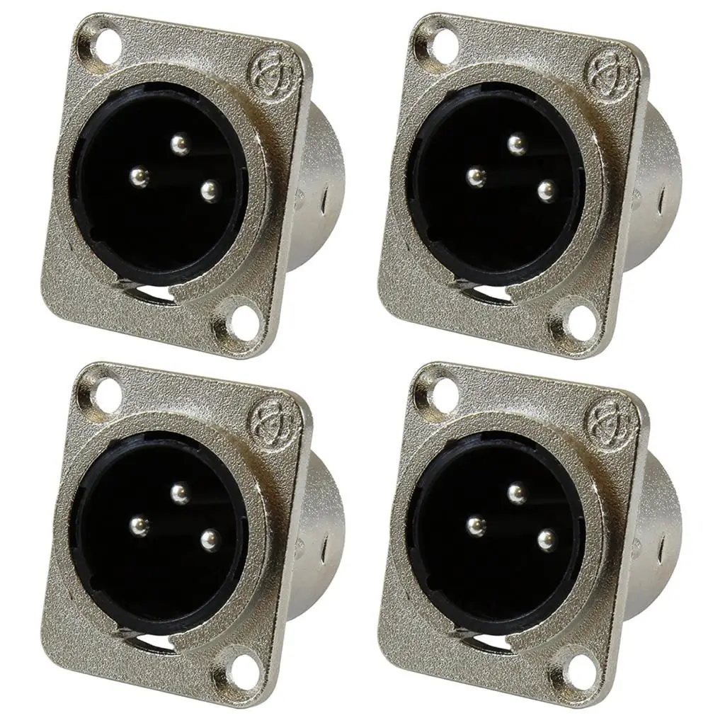 XLR Male Jack 3 Pin-panel Mount Jack серии D размер XLR-M-4 шт