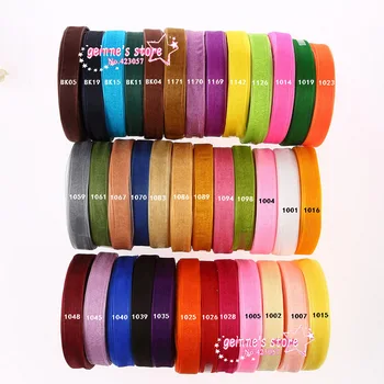 

new arrive 5/8''(15mm) organza ribbon 50 yards/roll 500yards/lot.mix 10 color belt gift packing wedding decoration